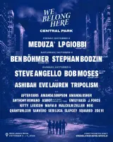 Official We Belong Here Central Park 2026 lineup flyer